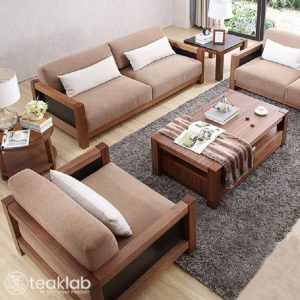 Minimalist Wooden Sofa Set