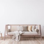 Modern wooden living room sofa