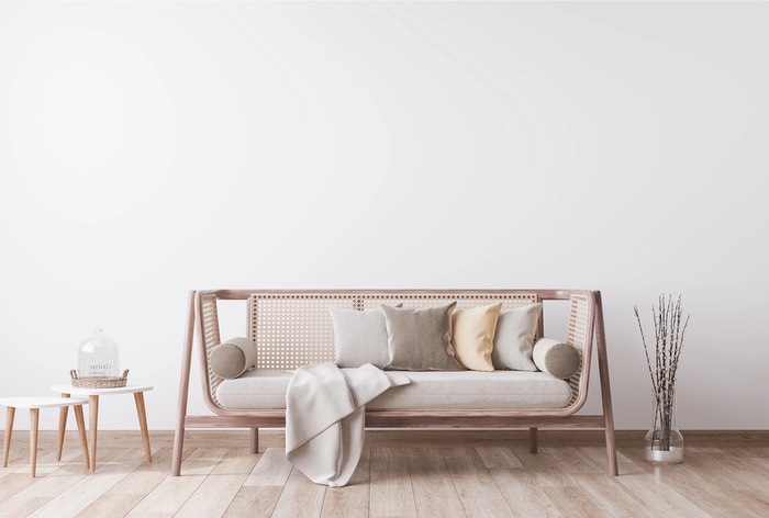 Modern wooden living room sofa