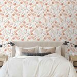 Fall Blooms Modern Peel And Stick Wallpaper