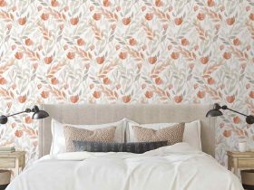 Fall Blooms Modern Peel And Stick Wallpaper