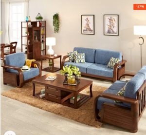 Classic Style Teak Wood Sofa Set