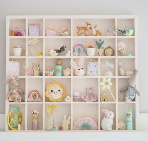 Nursery closet shelving