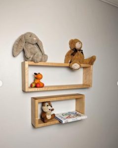 Rectangular nursery shelving