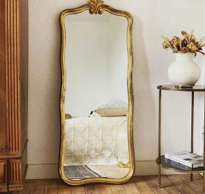 Cleo-Carved Ultra-narrow Wall-mounted Full Body Mirror