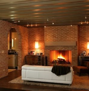 Brick fire place