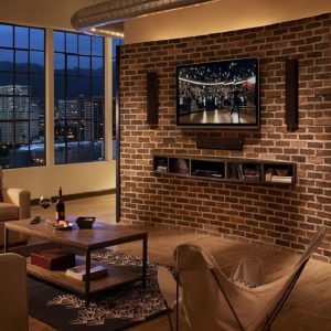 TV backdrop Interior Brick Wall 