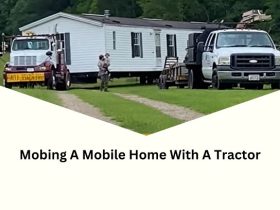 Moving a mobile home with a tractor