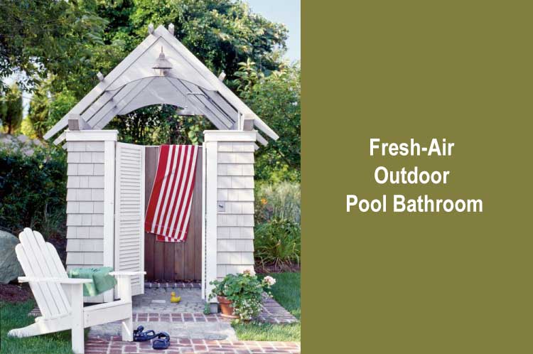 Fresh-Air Outdoor Pool Bathroom
