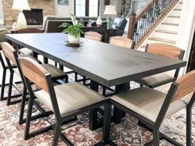 Concrete dining table