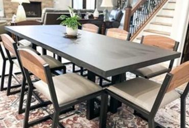 Concrete dining table