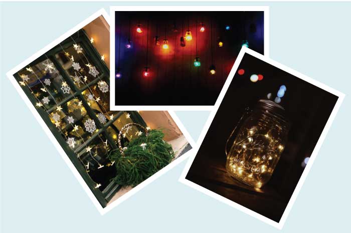 DIY decorations with LED lights