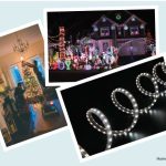 Holiday home decoration with LED lights