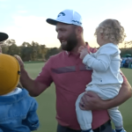 Jon Rahm with his family