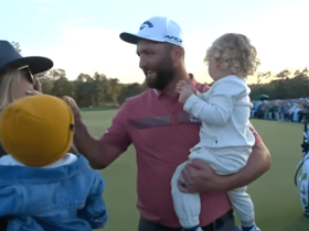 Jon Rahm with his family