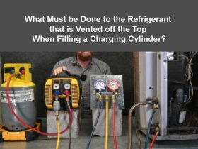 What Must be Done to the Refrigerant that is Vented off the Top When Filling a Charging Cylinder?