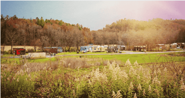 Acony Bell Tiny House Village is Located in Mills River, North Carolina