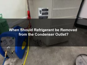 When Should Refrigerant be Removed from the Condenser Outlet?