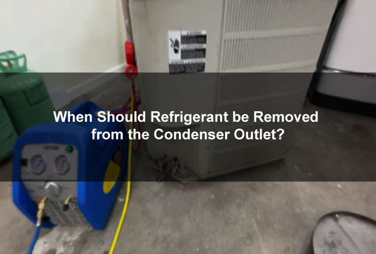 When Should Refrigerant be Removed from the Condenser Outlet?