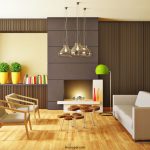 Modern and luxurious living room with nice furniture inside