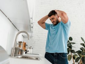 A man is worried because his kitchen sink has stopped working.